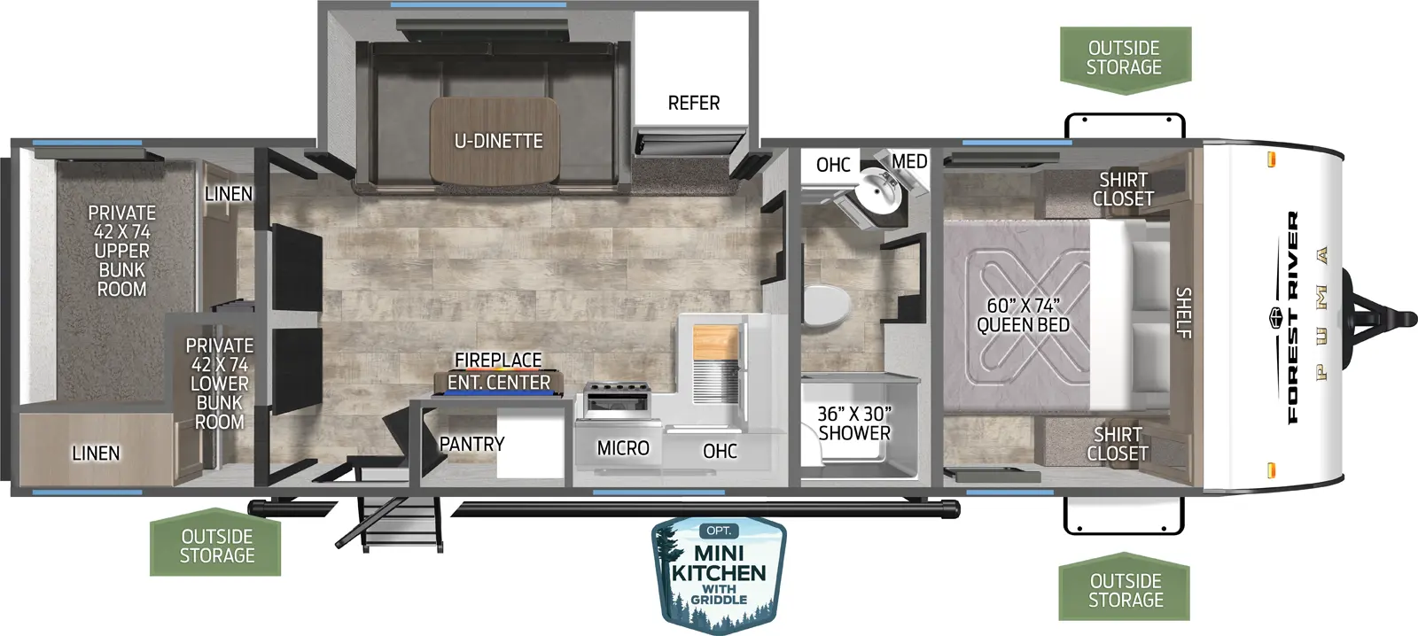 Puma Camping Edition 263BHCE Floorplan